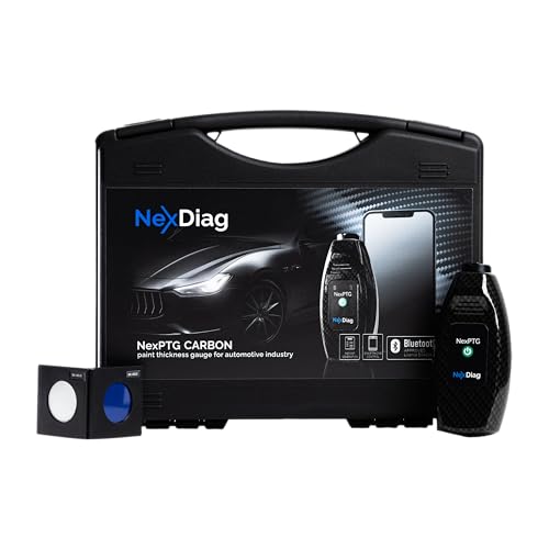 NexPTG PRO Carbon Lakdiktemeter met iOS & Android App | Professionele Autolakdiktemeter | Bolsonde | Lakdiktemeting
