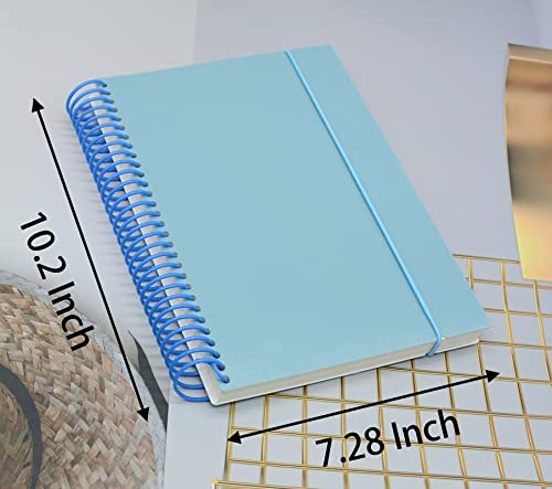 Large Spiral Notebook With Bandage, 4 Pcs 10.2 Inch X 7.28 Inch B5 Thick Plastic Hardcover 8Mm Ruled 150 Sheets (300 Pages) Journals For Study And Notes (4 Pcs Blue Pink Yellow Purple) #TOP4