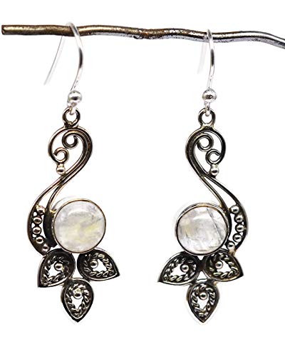 Boucles d'oreilles pierre de lune argent 925 pour illuminer vos tenues