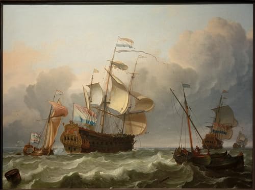 Tableau Toile Navire Amiral Néerlandais Cadeau Idéal Passionnés d'Histoire et Marine 60x90