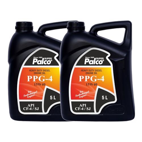 Image of PALCO PPG-4 15W40 | API:CF-4 /SJ & MB 228.1 Multigrade Engine oil for Diesel Commercial Road Transport Off Highway Vehicles | New Generation Automotive Vehicles | 5 Litres (Pack 2)