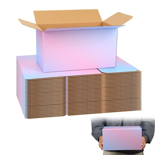 FORBFAN 11 x 6 x 6 Shipping Boxes, 30 Pack Corrugated Cardboard Mailing Boxes for Small Business, Colorful Packing Boxes for Shipping & Storage