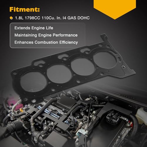 Image of HS26515PT Head Gasket for 1.8L Engine, Compatible with 2009-2021 Toyota Corolla Matrix Prius Lexus CT200h Pontiac Vibe Cylinder Headgasket 1.8