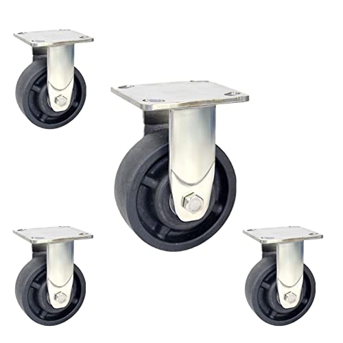 KUCKEE 4 Stück Schwerlastrollen, Anti Rutsch Ersatzräder Für Werkzeugkasten Gewerbliche Küchentische Orientation-26cm Cover