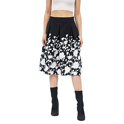 Image of Harpa Women Crepe Western Midi Skirt