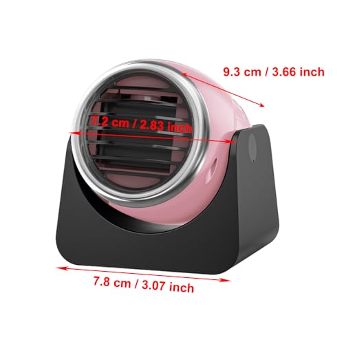 Baceyong Auto Enteisungsheizung 12V 120W 10A Auto Windschutzscheibenenteiser, Tragbarer Autoheizlüfter - Pink