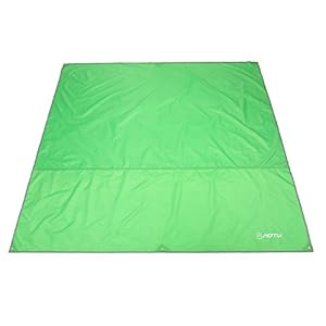 Azarxis Tarp Ultra Léger Tapis de Sol Camping Bâche sous Tente Couverture Protection Parasol Abri Auvent Imperméable pour Hamac Pique-Nique Randonnée Plage Trekking (A – Vert Clair, M – 180 x 220 cm)