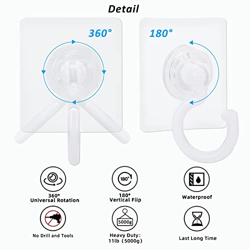 Johotone Ganci Autoadesivi 15 Pezzi Girevoli a