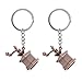 SOIMISS 2 Stücke Kaffee Charm Keychain Vintage Miniatur Kaffeemaschine Modell Keyring Neuheit Barista Geschenk für Kaffee Liebhaber Geldbörse Rucksack Handtaschen Tasche Anhänger