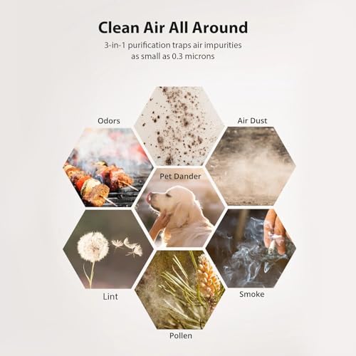 Image of 2 Pack True HEPA Replacement Filter for HIMOX H06 & Afloia Gala Air Purifiers, 3-Stage Filtration with Activated Carbon