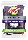 Scotch-Brite Fibra Esponja Extrema para Limpieza Pesada, Tamaño Grande, 1 pieza, Alto poder de limpieza y durabilidad