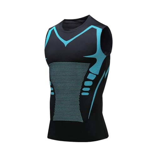 HOMKISCN Nelyora Camiseta Reductora Hombre | Shaping Men's Underhemd, Bauchweg Men, Por fin, un día en el que no piensas en tu barriga (Negro, XL)