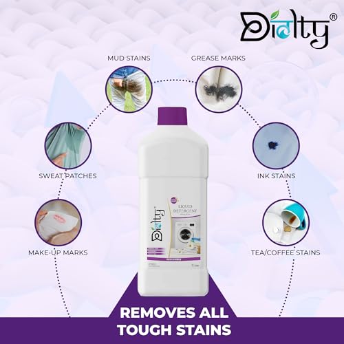 Image of Liquid Detergent 1 Liter | Laundry Liquid for Fabric Daily Wash | detergent liquid for Top Load and Front Load Washing Machine | Balanced PH, Non-toxic (Lavender)