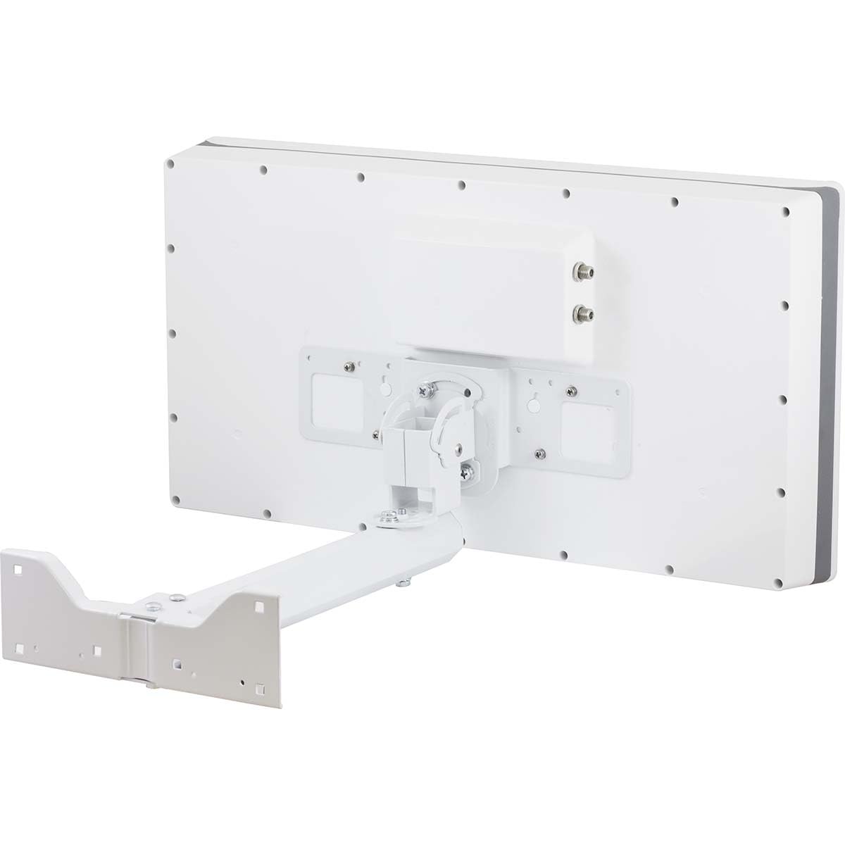 antenne Telestar Digiflat 2 lits jumeaux par satellite plat pour 2 participants (LNB: 0.2dB, 33,7 dBi gain, fenêtre-mur / poteau, boussole, outil de montage) blanc