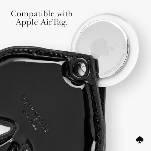 Image of kate spade new york AirTag Charm Keychain - Spade-Shaped AirTag Holder