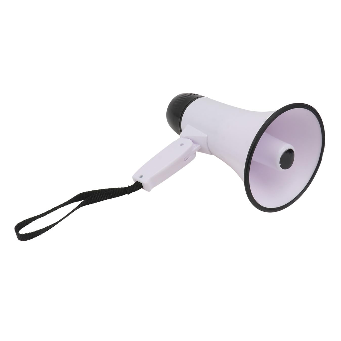 Megáfono Portátil Plegable Blanco con Amplificador de Sonido Micrófono de Grabación y Alarma Altavoz de Mano Resistente para Guías Turísticos y Vendedores