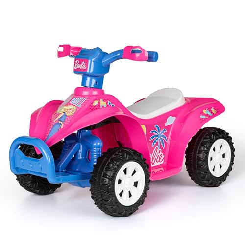 Image of Barbie - 6V Kids Ride-On ATV with Rechargeable Battery and Reverse Drive | Barbie - 6V Kids Ride-On ATV with Rechargeable Battery and Reverse Drive