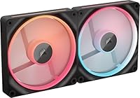 CORSAIR iCUE Link LX140-R RGB 140mm PWM Reverse Fans – Dual Fan Kit – Low-Noise, CORSAIR Magnetic Dome Bearing, Dual Light Loops, CORSAIR QuikTurn™ Screws, Zero RPM Mode – Black