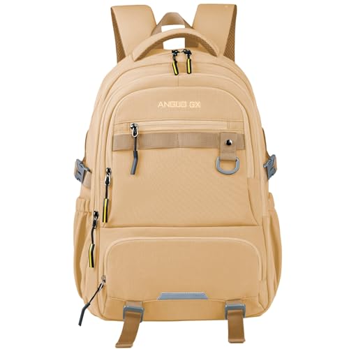 Mochila Escolar Ortopédica Acolchoada, Material Premium, Compartimento para Notebook até 15 Polegadas, Reforçada, Múltiplos Compartimentos (Marrom)