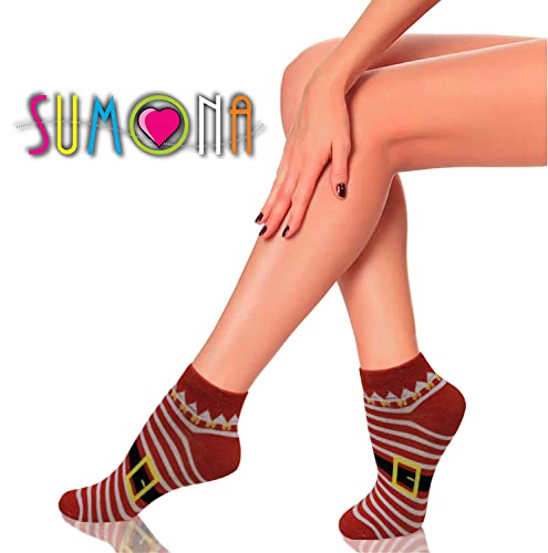 Image of SUMONA Differenttouch 12 Pairs Pack Women Low Cut Colorful Fancy Design Ankle Socks