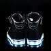 Wooowyet LED Light Up Shoes Kids LED Sneakers for Boys Girls Lights Glowing Neon Luminous Sequin Fashion Sparkle Bling Shiny Punk Boots LED Shoes Black Little 12