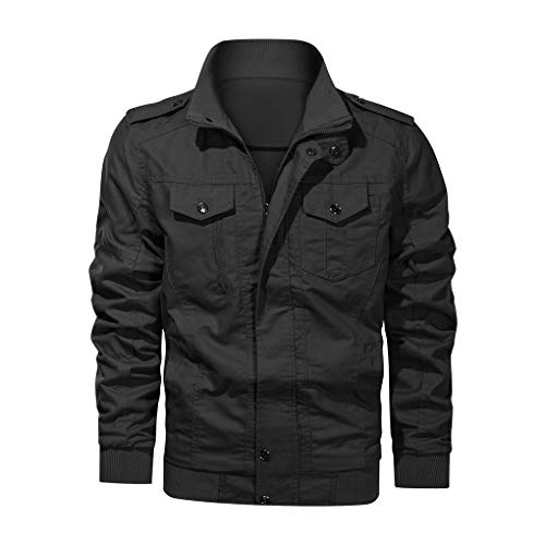 Shanghai Story Men's Military Jacket Casual Cotton Outdoor Windbreaker Jacket3