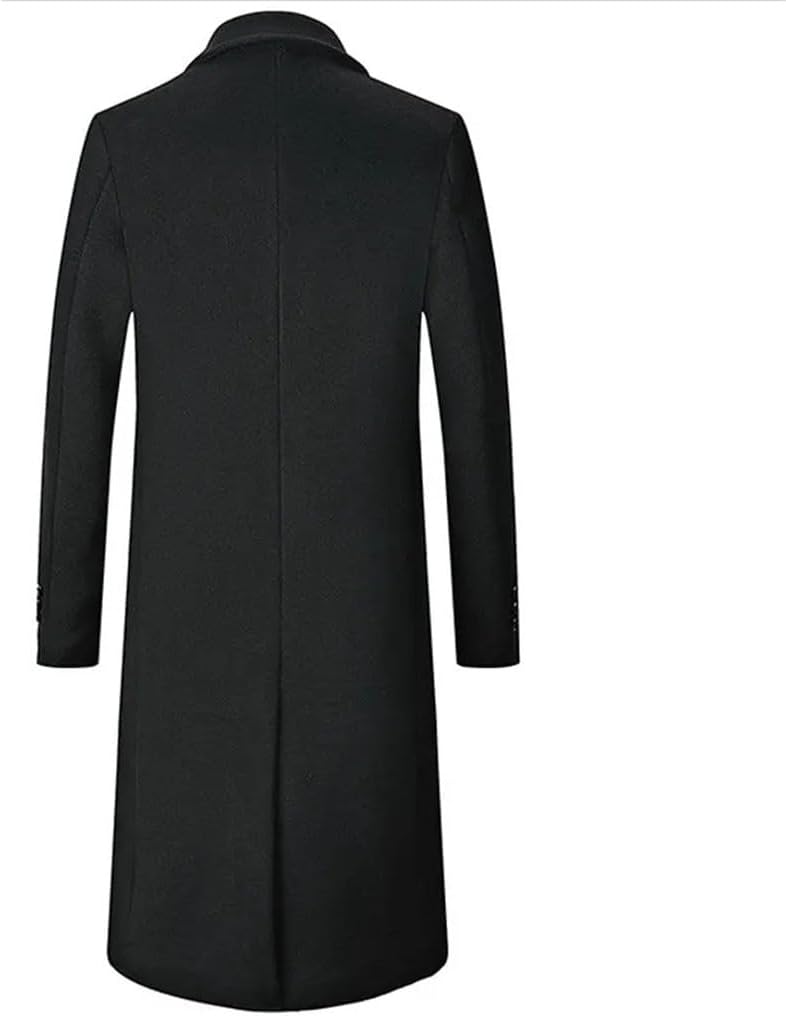 Winter Mens Long Coat Woolen Jackets Autumn Wool Blend Overcoat Men Thick Trench Coat Over-The-Knee trench Coat