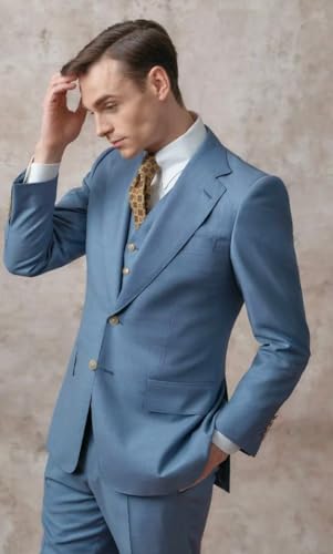 Men's 3-Piece Suit Set, Classic Slim Fit, Wedding Suits for Men with Vest, Formal Business Attire2