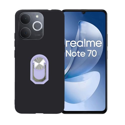 CongJiaLingXi�P�[�X�̂��߂�Realme Note 70T (6.74") �����O�T�|�[�g�A�_�炩���V���R�[���V�F���̏_��ȃo���p�[�h�Ռ�TPU�ی�J�o�[�������,�p�[�v��