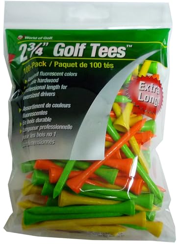 JEF WORLD OF GOLF Unisex Adult Oversized Tee (Pack 100), 2 3/4-Inch, Fluorescent, Fluorescent, 2 3/4-Inch US