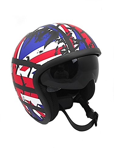 KEN ROD Origine Sprint | Casco Moto Origine | Casco para Moto | Jet Casco Sprint | Casco de Motocicleta Abierto | Casco Jet Abierto | Multicolor | Talla S