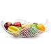 Vistella Fruit Bowl Basket in Matte White - 5 Colors Available - Stainless Steel Wire Design with Modern Styling - Decorative Countertop Centerpiece