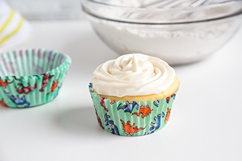 Fox Run Dinosaur Disposable Bake Cups, 3 X 3 X 1.25 Inches, Multicolored #TOP6