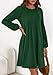 PRETTYGARDEN Fall Dresses for Women 2025 Long Sleeve Mini Short Flowy A Line Casual Holiday Party Tunic Dress Fashion Clothes (Dark Green,Large)