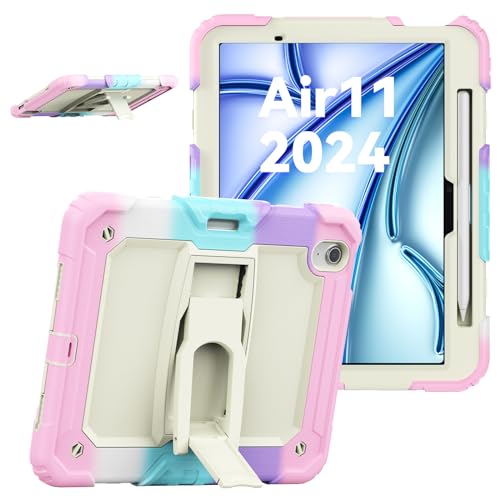 Coque iPad Air 11 M2 protection écran antichoc robuste étui tablette rose a2902