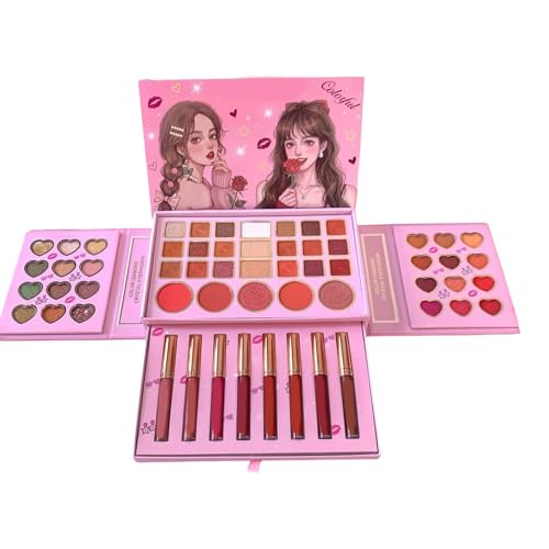 Paleta de sombras de ojos, paleta de sombras de ojos de 50 colores para mujer, maquillaje duradero, para uso diario, viajes, bodas, escenarios, fiestas, disfraces, carnaval, conciertos, cosplay