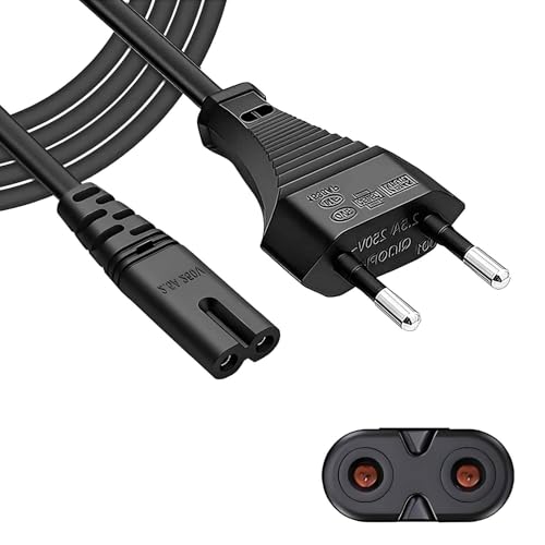 C7 Figure 8 Câble d'alimentation 2 Broches EU, Cordon Alimentation Compatible avec PS5 PS4 PS3 Xbox Série X/S, HP Imprimantes Epson Canon Pixma OfficeJet Pro Envy,...