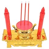 Lampe de culte – ornée de magnifiques motifs gravés, cette lampe à bougie offre un aspect très attrayant, idéale pour l'éclairage des temples