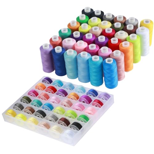 Set de hilos de coser de poliéster 72 piezas 36 colores miniatura 6