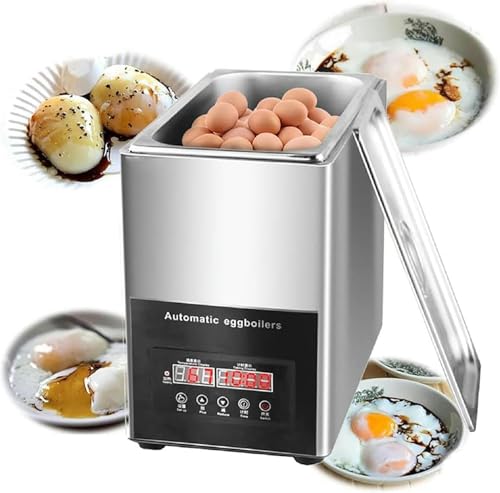 UWYTGF Electric Egg Cooker Egg Boiler,800W Egg Boiler Machine,Intelligent Temperature Control Range 3090 °C,Tea Egg Machine 50 Eggs Capacity