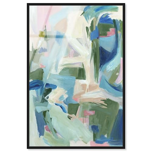 Soft Drift I - Ira Colmeva Framed Acrylic Print Sage Wall Decor by Art Remedy, Black Frame, 20 x 30