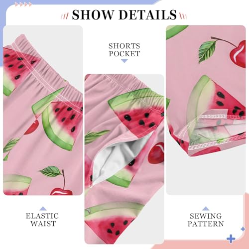 ALAZA Watermelon Cherry Fruit Cute Pajama Lounge Pants Long Sleep Pajama Bottoms with Pockets4