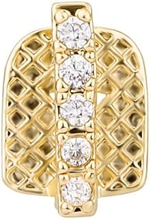 Tooth Cap Gap Grillz for Men - Diamond 14K Gold/Silver Plated Iced Out Single Teeth Grills for Hip Hop Rapper Costume
