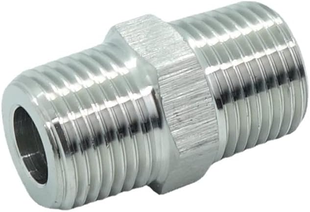 1 Piece 1/2" Male to 1/2" Male NPT Hex Nipple Stainless Steel 304 Threaded Pipe Fittings