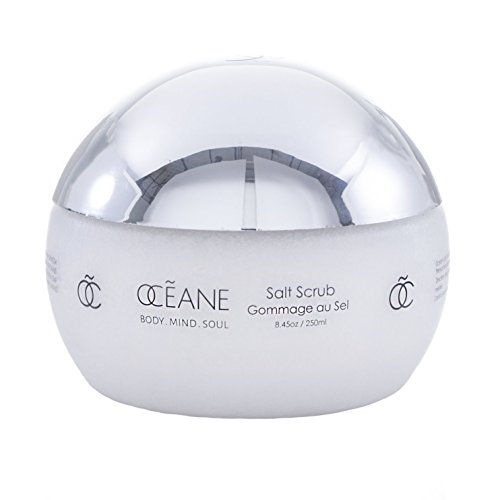 Oceane Beauty Salt and Body Scrub with Natural Pearl Infused Powder. Premium Sea Salt Crystals that Removes Dirt, Excess Oil, and Dead Skin Cells. Deep Cleansing Exfoliator (OC60)