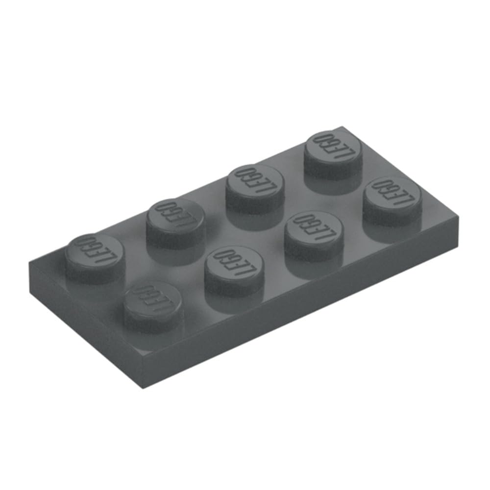 LEGO Construction Plate 2x4, Part 3020 (Dark Bluish Gray, 10, Bricks) — image 1