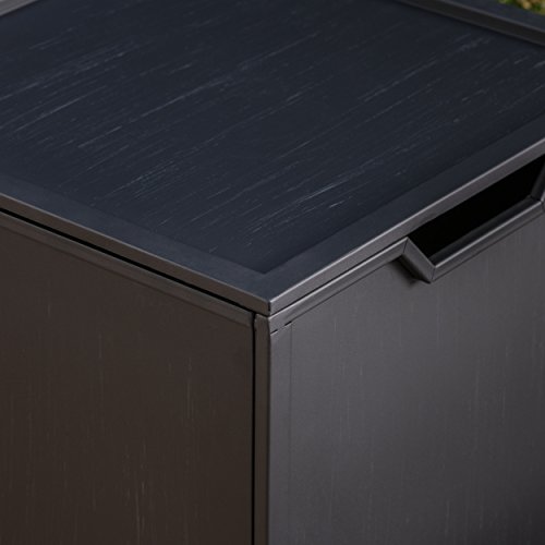 Christopher Knight Home Wellington Outdoor Iron 40" Square Fire Pit - 50,000 Btu, Dark Grey #TOP4