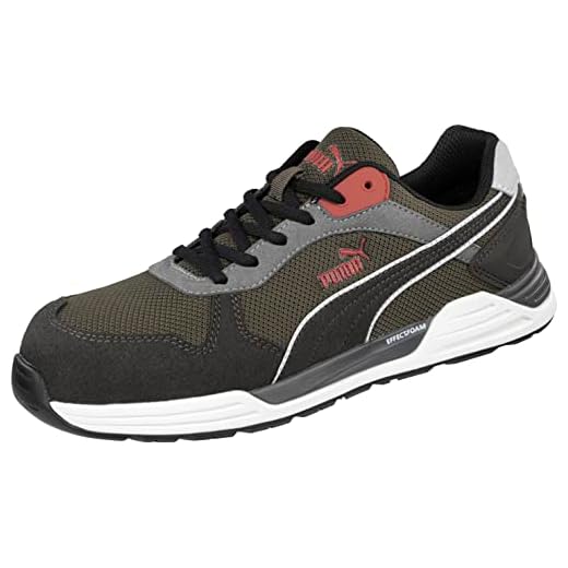 PUMA Baskets de sécurité Frontside S1P Kaki/Grises - Pointure 42
