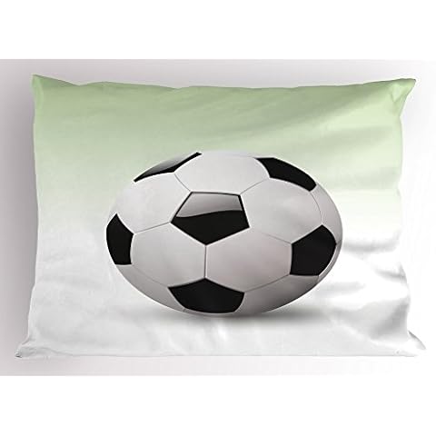Ambesonne Football Soccer Ball Pillow Sham Cover