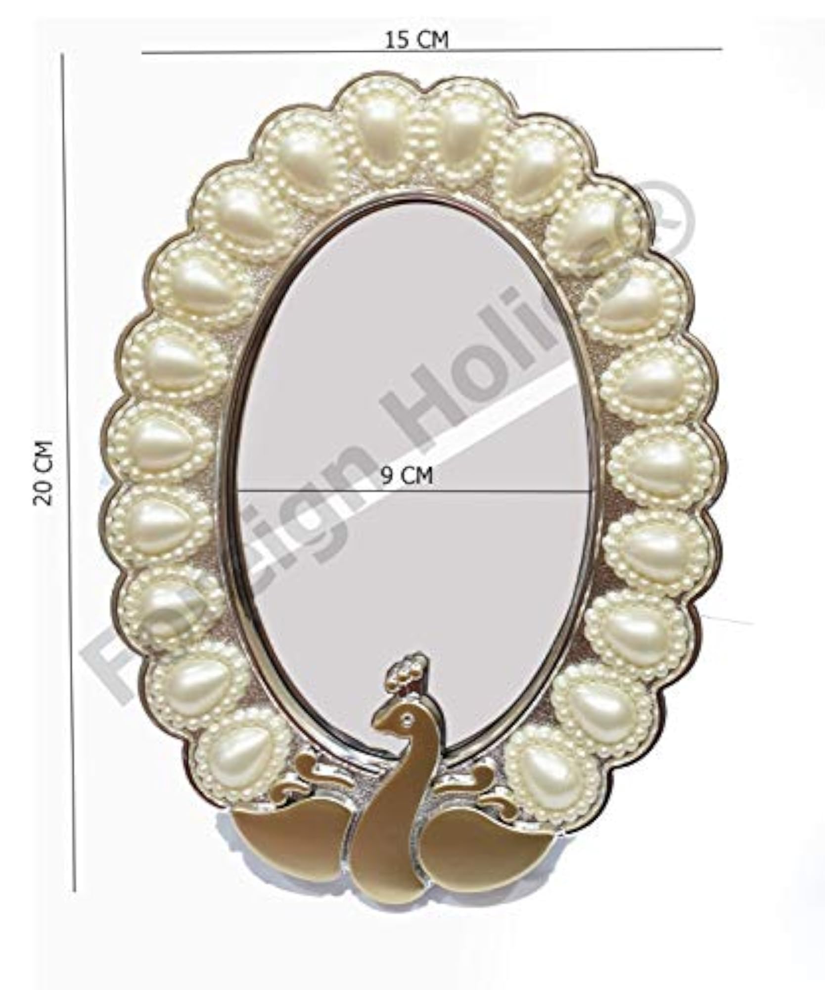 Plastic Dressing Tabletop Cosmetic Mirror with Stand